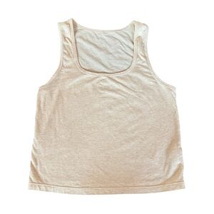 Fabletics Women's Tapioca Heather 24/7 Britt Beige Tank Large